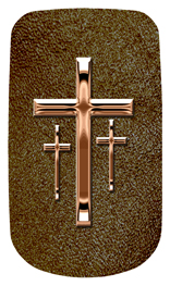DAROYAL-517-BZ-SH-BR Bronze 3 Crosses Shimmer Brown